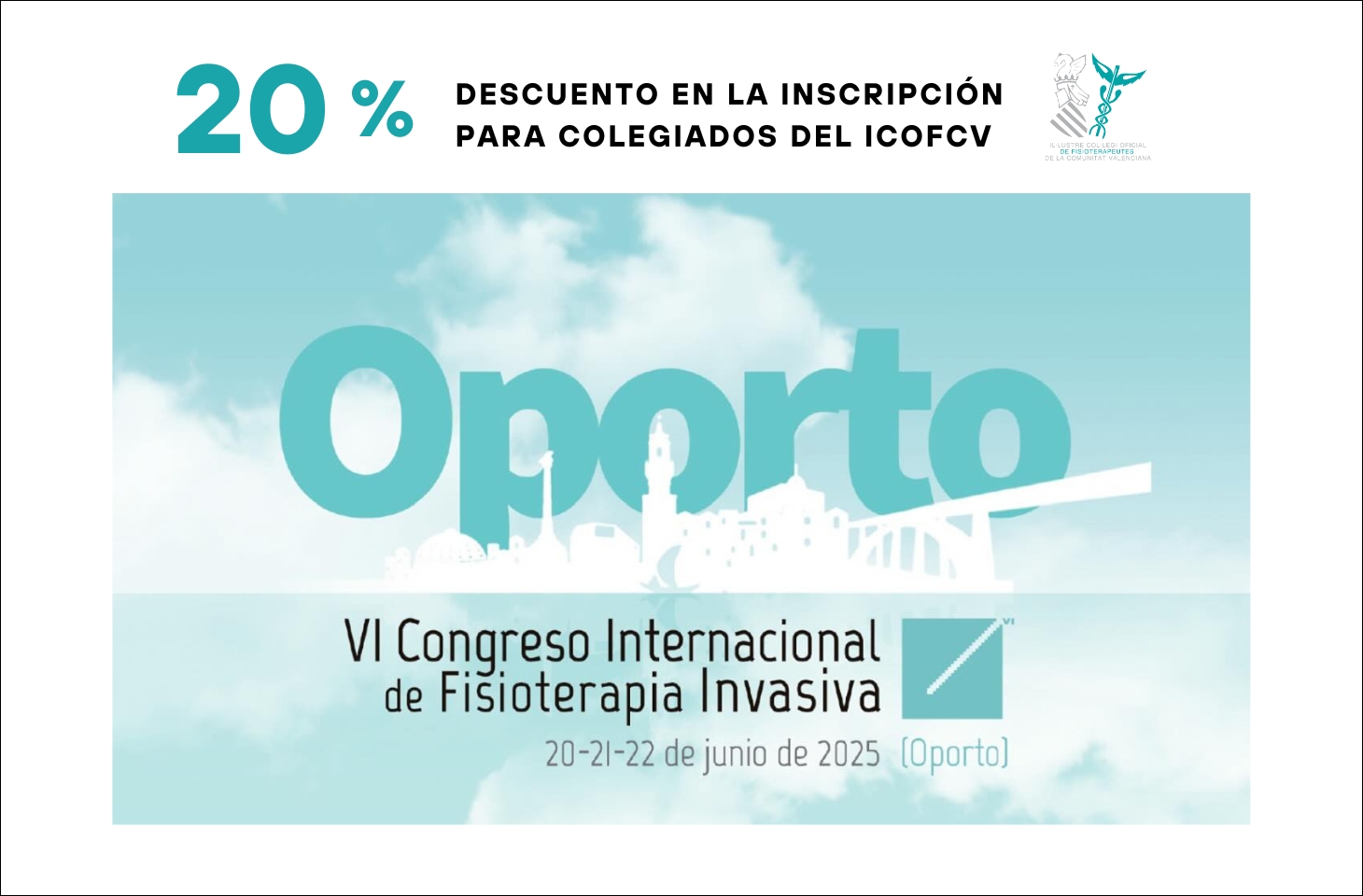 Descuento del 20% para nuestros colegiados en el VI Congreso Internacional de Fisioterapia Invasiva (CIFI 2025)