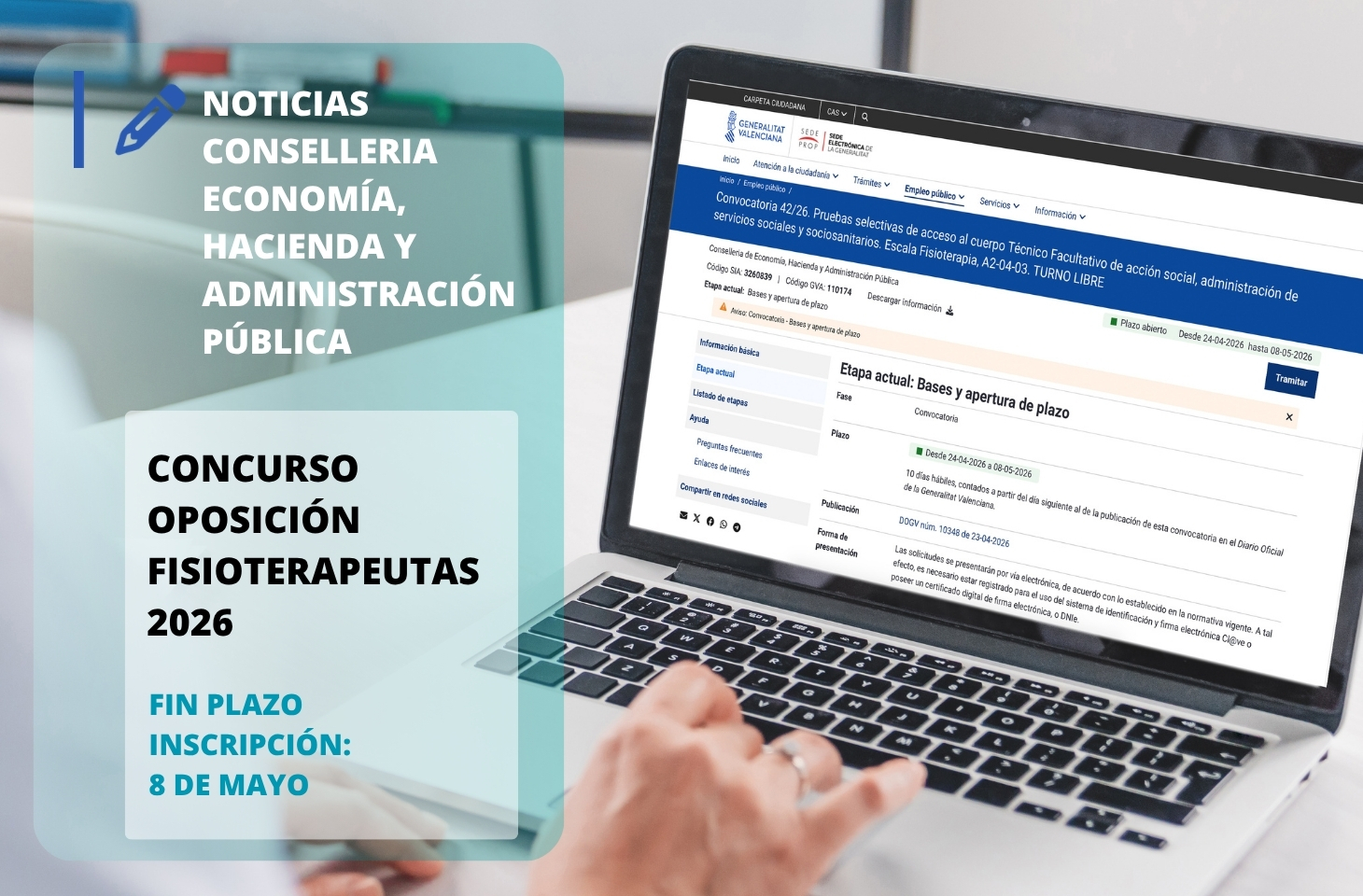 Publicadas nuevas convocatorias de empleo público para fisioterapeutas en la Comunitat Valenciana