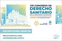 El VIII Congreso de Derecho Sanitario vuelve a Alicante: más de 40 expertos y condiciones especiales para los colegiados del ICOFCV